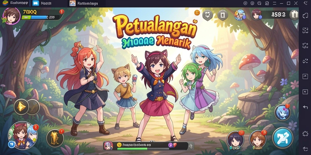 Tampilan gameplay Anime yang mengasyikkan dan dinamis.