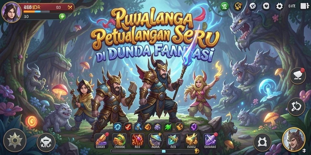 Tampilan menakjubkan dari gameplay RPG di 888IDR.