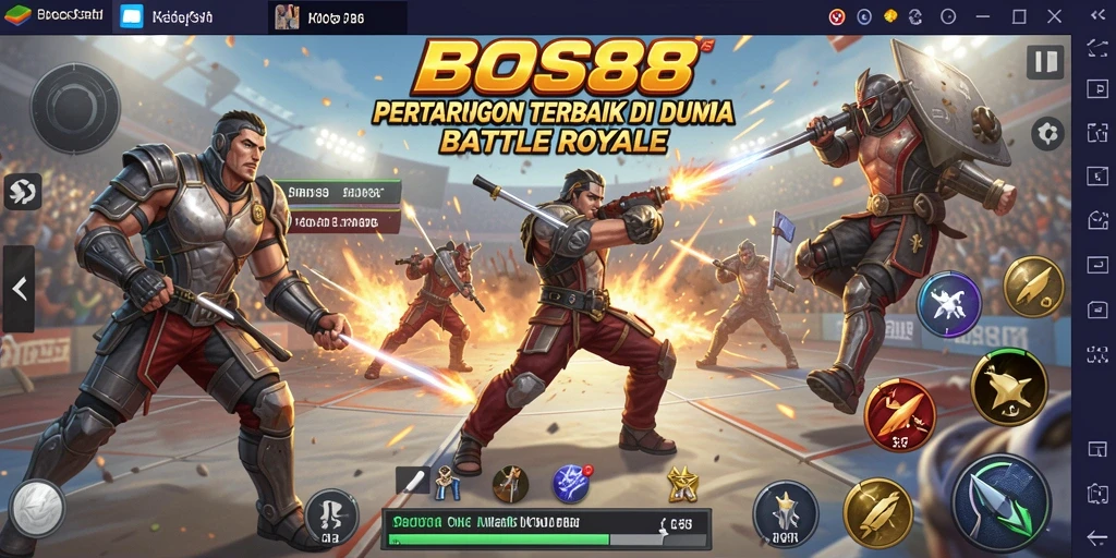 Tampilan gameplay menegangkan di <strong>BOS88</strong> dengan pertempuran seru.
