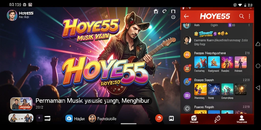Tampilan gameplay HOYE55 yang seru dan interaktif.