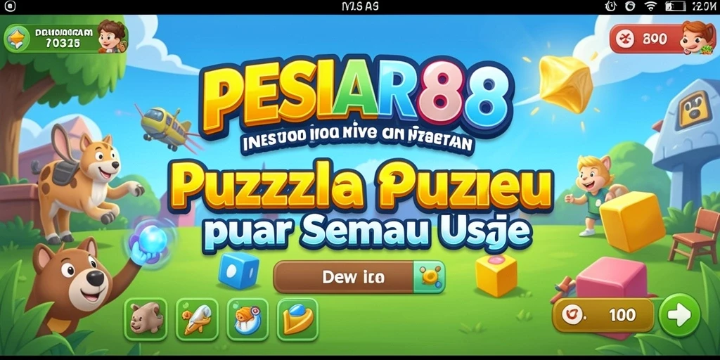 Screenshot menampilkan gameplay seru PESIAR88 dengan berbagai puzzle.