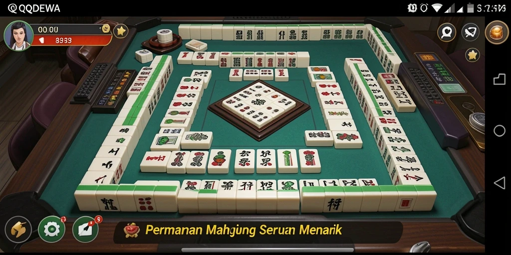 Tangkapan layar QQDEWA menampilkan gameplay Mahjong yang seru dan mengasyikkan.