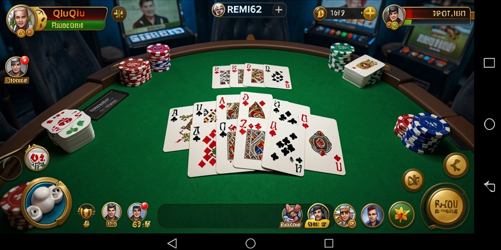 Tangkapan layar utama gameplay QiuQiu yang seru di REMI62.