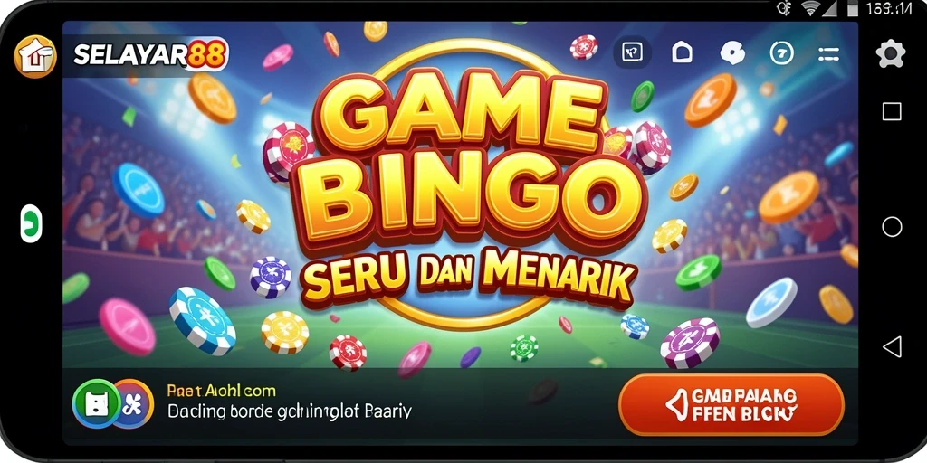 Tampilan jelas dari permainan Bingo yang menarik dan interaktif.